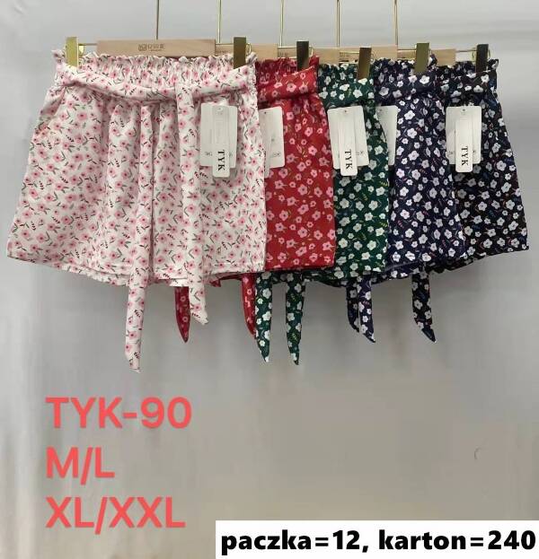 Szorty damskie Roz M/L-XL/2XL, Mix Kolor Paczka 12 szt